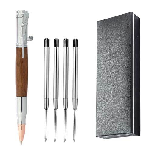 Eylkeup Hölzern Kugelschreiber mit Geschenkbox, Personalisierte Kugelschreiber mit 4 Minen Schwarze Tinte für Geburtstag Geschenkt Eylkeup Hölzern Kugelschreiber mit Geschenkbox, Personalisierte Kugelschreiber mit 4 Minen Schwarze Tinte für Geburtstag Geschenkt von Eylkeup