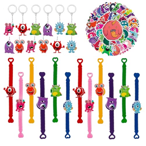 74Pcs Monster Kindergeburtstag Geschenke,Monster Kinder Geburtstags,Monster Party Mitgebsel mit Silikonarmband, Schlüsselanhänger, Kindergeburtstag Geschenke Set, für Jungen Mädchen Gast Geschenk 74Pcs Monster Kindergeburtstag Geschenke,Monster Kinder Geburtstags,Monster Party Mitgebsel mit Silikonarmband, Schlüsselanhänger, Kindergeburtstag Geschenke Set, für Jungen Mädchen Gast Geschenk von Eymobad