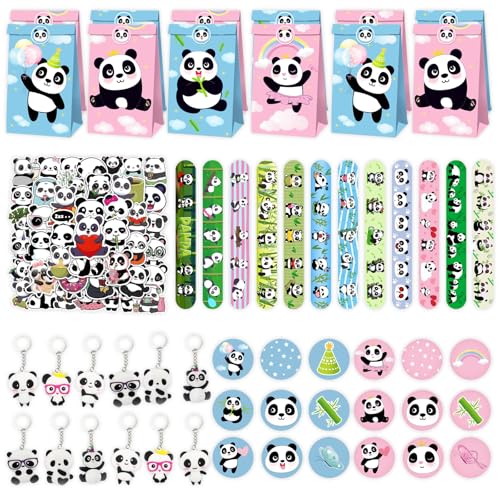 Eymobad 86 Stück Panda Party Favour Supplies,Panda Kindergeburtstag Mitgebsel Set,Pandabär Party mitgebsel set,Mit Schlüsselanhänger Geschenktüten Aufklebe Armbänder, Für Panda-Motto-Party Eymobad 86 Stück Panda Party Favour Supplies,Panda Kindergeburtstag Mitgebsel Set,Pandabär Party mitgebsel set,Mit Schlüsselanhänger Geschenktüten Aufklebe Armbänder, Für Panda-Motto-Party von Eymobad
