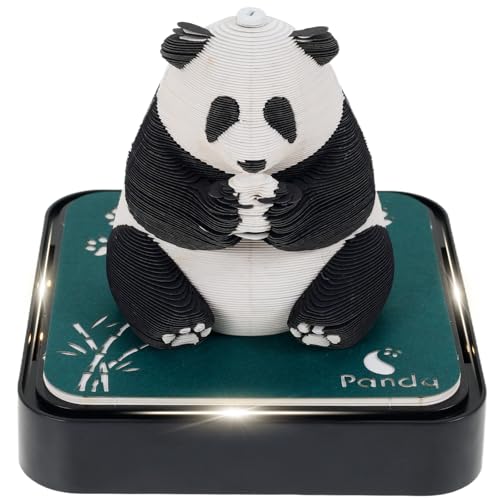 3D Abreißkalender 2026 Weihnachten, 365 Tage Schreibtischkalender mit Lampe Base, Time Piece Calendar 2026 Kunstdruckpapier Skulptur, für Notizblock Kreative Weihnachtsgeschenke (Panda) von Eyoulife