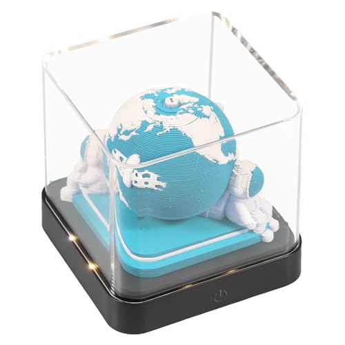 3D Abreißkalender 2026 Weihnachten, 365 Tage Schreibtischkalender mit Lampe Base, Time Piece Calendar 2026 Kunstdruckpapier Skulptur, für Notizblock Kreative Weihnachtsgeschenke (Stil 3) von Eyoulife