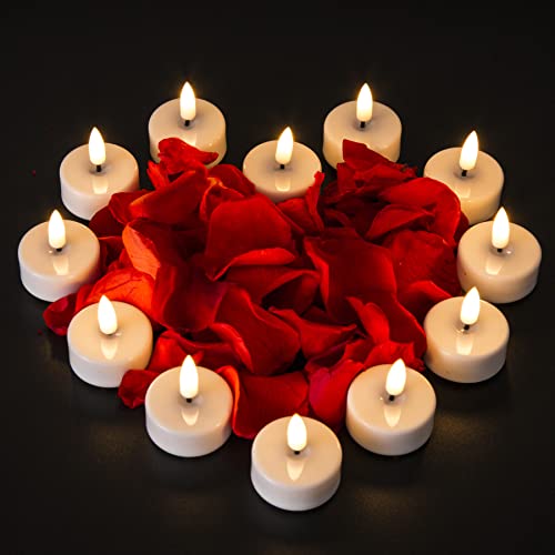 Eywamage Weiß Flammenlose LED Teelichter mit Timer, Batteriebetriebene Teelichter Set aus 12 Stück Eywamage Weiß Flammenlose LED Teelichter mit Timer, Batteriebetriebene Teelichter Set aus 12 Stück von Eywamage