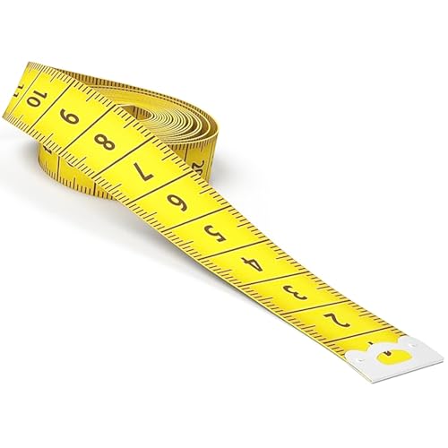 2 Bände Tape Messkörper 300 cm / 120 Zoll, Schneider Tape Mess Doppelseitiges Messband Flexible Tape Messschneider mit Knopf Messband für Haushalte Handwerker Schneider (1) von Ezranova