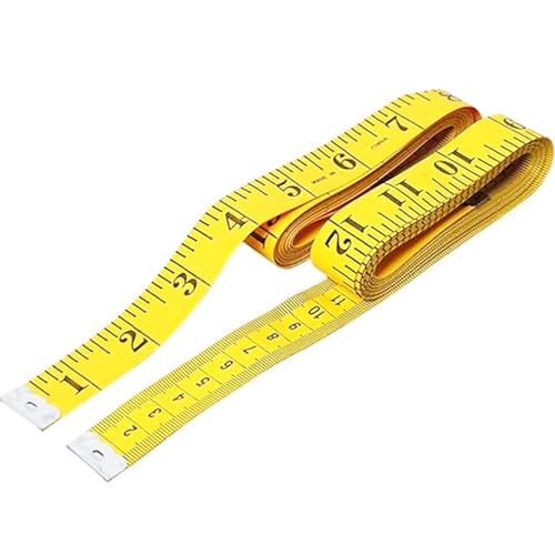 2 Bände Tape Messkörper 300 cm / 120 Zoll, Schneider Tape Mess Doppelseitiges Messband Flexible Tape Messschneider mit Knopf Messband für Haushalte Handwerker Schneider (2) von Ezranova