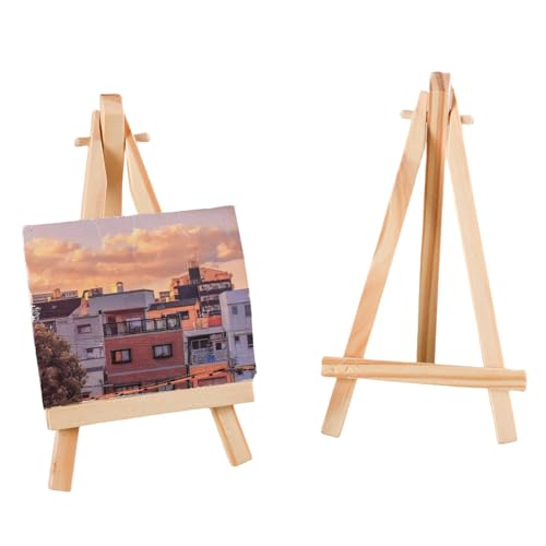 2 Stück Holz Tischplatte Kunst Anzeige Easels, Mini Easel Dreieck Rahmen, Desktop Halter Ständer für die Anzeige, Leinwand, Zeichnung, Gemälde, Hochzeiten, Kinder Kunst & Handwerk 2 Stück Holz Tischplatte Kunst Anzeige Easels, Mini Easel Dreieck Rahmen, Desktop Halter Ständer für die Anzeige, Leinwand, Zeichnung, Gemälde, Hochzeiten, Kinder Kunst & Handwerk von Ezranova