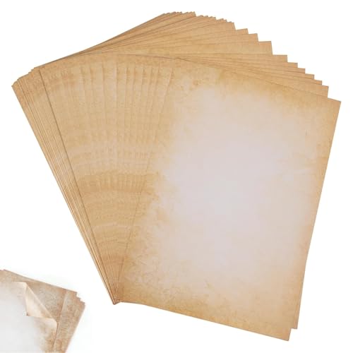 20 Blatt Vintage Briefpapier A4 Blätter Briefpapier bedruckbar Briefpapier Altlook Pergamentpapier zum Schreiben Drucken DIY 20 Blatt Vintage Briefpapier A4 Blätter Briefpapier bedruckbar Briefpapier Altlook Pergamentpapier zum Schreiben Drucken DIY von Ezranova