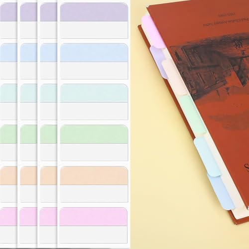 240 Stück Kleberegisterkarten Seitenmarker Selbstklebend Page Markers Tabs Haftnotizen zum Markieren Beschriften Klebezettel Tabs für Büro, Dokumente, Bücher, Tagebuch von Ezranova
