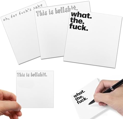 3 PCS Kleine Haftnotizen, Notizen Neuheit Bürobedarf, was die Fuck Haftnotizen Set zu tun Liste, Checkliste, lustige Notizblock, lustiges Geschenk, Office Notes ((Weiß01)) von Ezranova