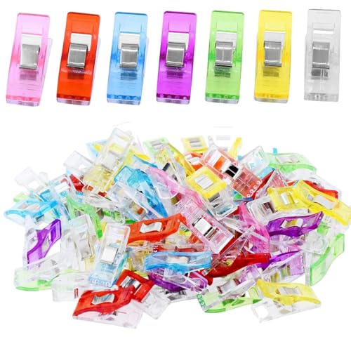 40 Stück Nähklammern, Nähklammern für Stoff, Kunststoff-Clips zum Nähen, Schneidern, Basteln, hängende Objekte (8 Farben) von Ezranova
