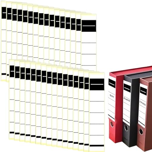 50 Ordner-Etiketten ein Paket Selbstklebrige Ordner Rücken Aufkleber weiße Ordner Rücken-Etiketten Selbstklebrige Ordner (5.4x19) von Ezranova
