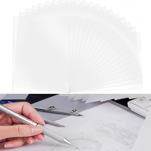 Transparentes Druckpapier für Zeichnungen, Bastelarbeiten, Scrapbooking, DIY-Karten, Hochzeiten, Geburtstage, Taufen, universell und vielseitig einsetzbar, 50 Stück Transparentes Druckpapier für Zeichnungen, Bastelarbeiten, Scrapbooking, DIY-Karten, Hochzeiten, Geburtstage, Taufen, universell und vielseitig einsetzbar, 50 Stück von Ezranova