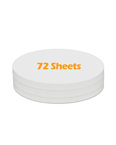 Ezyaid Weißer Karton, 15,2 cm Runde Kreise, 250 g/m², 72 Blatt für Bastelbedarf Ezyaid Weißer Karton, 15,2 cm Runde Kreise, 250 g/m², 72 Blatt für Bastelbedarf von Ezyaid
