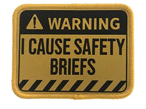 Warnung – I Cause Safety Brief – bestickter Morale Patch (gelb) von F-Bomb F Morale Gear