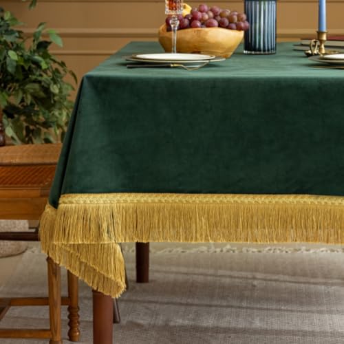 F-CHU Luxuriöse grüne Samt-Tischdecke, 152,4 x 213,4 cm, Polyester, Rechteckig, Klassisch, Einfarbig, Party, 8 Sitzplätze, 1 Stück F-CHU Luxuriöse grüne Samt-Tischdecke, 152,4 x 213,4 cm, Polyester, Rechteckig, Klassisch, Einfarbig, Party, 8 Sitzplätze, 1 Stück von F-CHU