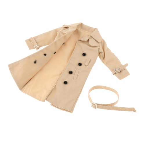 F Fityle 1/12 Männliche Trenchcoat Männliche Figur, 1/12 Maßstab Figur Puppe Kleidung für 6'' Action Figuren Zubehör, Khaki von F Fityle