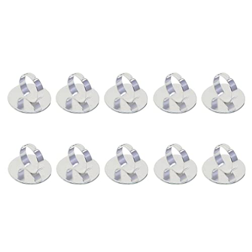 F Fityle 10 pcs verstellbare Ringschiene Ringrohling Ringfassung mit Platte für Cabochons F Fityle 10 pcs verstellbare Ringschiene Ringrohling Ringfassung mit Platte für Cabochons von F Fityle