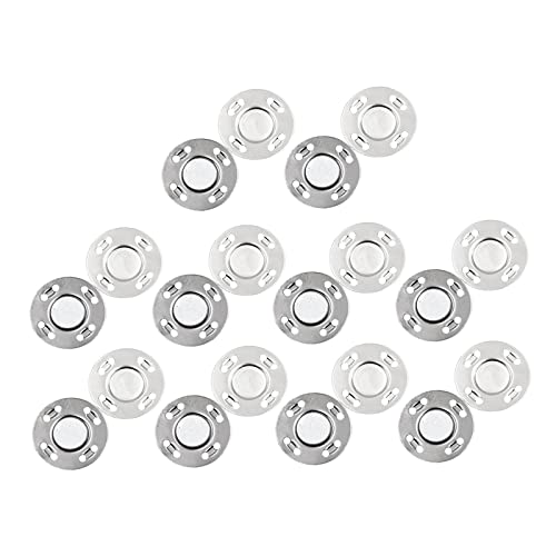 F Fityle 20 Paar 20 mm Magnetische Knopfverschlüsse Druckknöpfe Legierung Stricken Quilten schneidern Hosen Jean Mäntel Verschluss für Tasche Kleid DIY, Silber F Fityle 20 Paar 20 mm Magnetische Knopfverschlüsse Druckknöpfe Legierung Stricken Quilten schneidern Hosen Jean Mäntel Verschluss für Tasche Kleid DIY, Silber von F Fityle