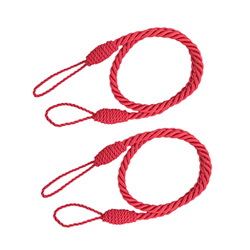 F Fityle 2X Vorhang Raffhalter Raffhaken Vorhanghalter Seilhalter Gardinen Set, rot von F Fityle