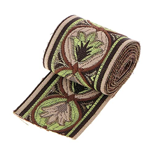 F Fityle 5 Meter, Jacquard-Borte, Material, Gewebe Band, schneidern Applique Spitzenbesatz Kleidungsstücke, 40mm breit, Grün F Fityle 5 Meter, Jacquard-Borte, Material, Gewebe Band, schneidern Applique Spitzenbesatz Kleidungsstücke, 40mm breit, Grün von F Fityle