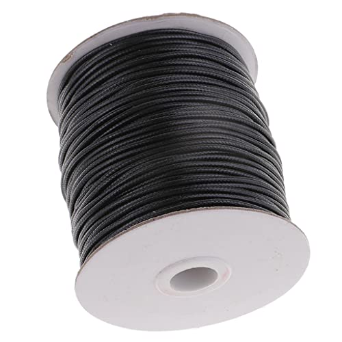 F Fityle 80m 2mm Gewachster Garn Baumwolle Geflochtener Faden für DIY Lederwaren - Schwarz F Fityle 80m 2mm Gewachster Garn Baumwolle Geflochtener Faden für DIY Lederwaren - Schwarz von LOL-FUN
