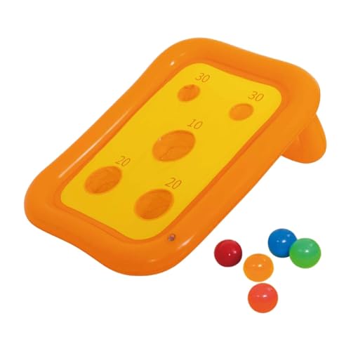 F Fityle Aufblasbares Cornhole-Spielset für Pools, schwimmendes Wasserspielzeug, leicht, einfach aufzubauen, Schwimmwurfspielzeug mit Bällen für Partys im F Fityle Aufblasbares Cornhole-Spielset für Pools, schwimmendes Wasserspielzeug, leicht, einfach aufzubauen, Schwimmwurfspielzeug mit Bällen für Partys im von F Fityle