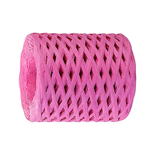 F Fityle Bast Papierband 200m zum Häkeln, Natur Raffia Papierband, Buntes Papiergarn, Bast Band Geschenkband Mehrfarbig für Handwerksprojekte Verpackung Festival Geschenkbox Wrapping, rosarot F Fityle Bast Papierband 200m zum Häkeln, Natur Raffia Papierband, Buntes Papiergarn, Bast Band Geschenkband Mehrfarbig für Handwerksprojekte Verpackung Festival Geschenkbox Wrapping, rosarot von F Fityle