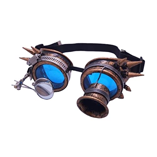 F Fityle Elegante Steampunk Brille für Damen und Herren in Blau von F Fityle