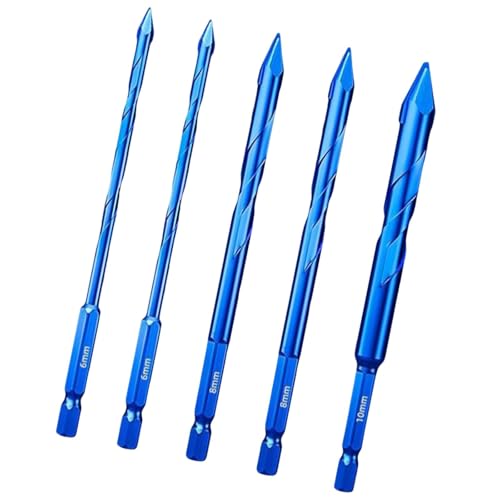 F Fityle Exzenterbohrer-Set mit krummem Kopf, hohe Härte, praktisch, einfach zu verwenden, effizienter Ersatz, professionelle Legierung für Fliesenglas, 6 6 8 8 10 Mm F Fityle Exzenterbohrer-Set mit krummem Kopf, hohe Härte, praktisch, einfach zu verwenden, effizienter Ersatz, professionelle Legierung für Fliesenglas, 6 6 8 8 10 Mm von F Fityle