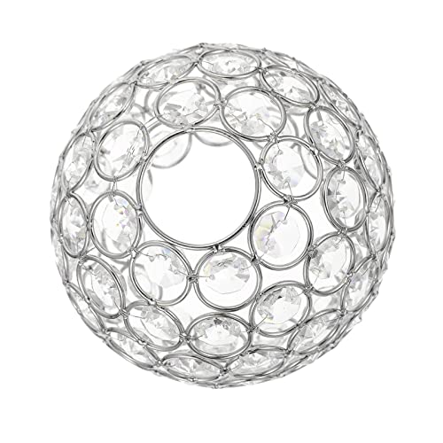F Fityle Glänzende Ersatzabdeckung für Deckenleuchtenschirm, Strass-Lampenschirm, passender -Kristall-Lampenschirm für Tischlampe, Schlafzimmer, Silber F Fityle Glänzende Ersatzabdeckung für Deckenleuchtenschirm, Strass-Lampenschirm, passender -Kristall-Lampenschirm für Tischlampe, Schlafzimmer, Silber von F Fityle