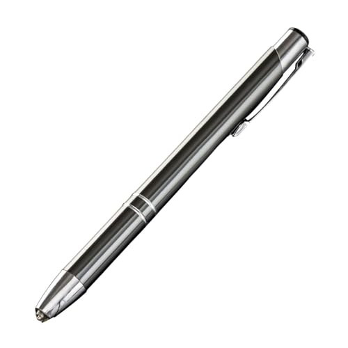 F Fityle Kugelschreiber, LED-Stiftlampe, Geschenk, Glatte beleuchtete Spitze, Stiftpresse, Kugelschreiber, Schreibstift für Zuhause, Meetings, Journaling, grau von F Fityle