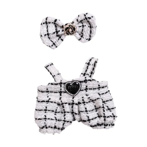 F Fityle Mädchen-Puppenkleidung, Puppen-Miniatur-Kleidung mit Haar-Accessoires, modische süße Puppenkleidung, Anzug, Puppen-Overalls für Kinder, Weiß F Fityle Mädchen-Puppenkleidung, Puppen-Miniatur-Kleidung mit Haar-Accessoires, modische süße Puppenkleidung, Anzug, Puppen-Overalls für Kinder, Weiß von F Fityle