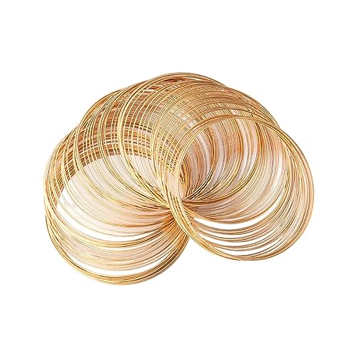F Fityle Memory-Draht, Metalldraht, 0,6 mm, stark, 100 Schlaufen, dünner Edelstahl, Schmuckdraht, Perlendraht für Manschette, Armreif, Ohrringe, DIY-Handwerk, Gold F Fityle Memory-Draht, Metalldraht, 0,6 mm, stark, 100 Schlaufen, dünner Edelstahl, Schmuckdraht, Perlendraht für Manschette, Armreif, Ohrringe, DIY-Handwerk, Gold von F Fityle