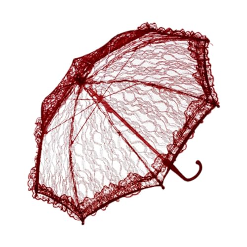 F Fityle Mini Stickerei Spitze dekorativen Regenschirm Romantische multifunktionale Dia 20inch für Fotografie -Requisitenzubehör ros, Rot F Fityle Mini Stickerei Spitze dekorativen Regenschirm Romantische multifunktionale Dia 20inch für Fotografie -Requisitenzubehör ros, Rot von F Fityle
