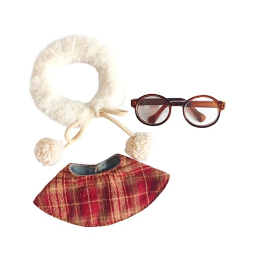 F Fityle Outfit für Puppen mit Schal und Brille für 17 cm, Roter Schal F Fityle Outfit für Puppen mit Schal und Brille für 17 cm, Roter Schal von F Fityle