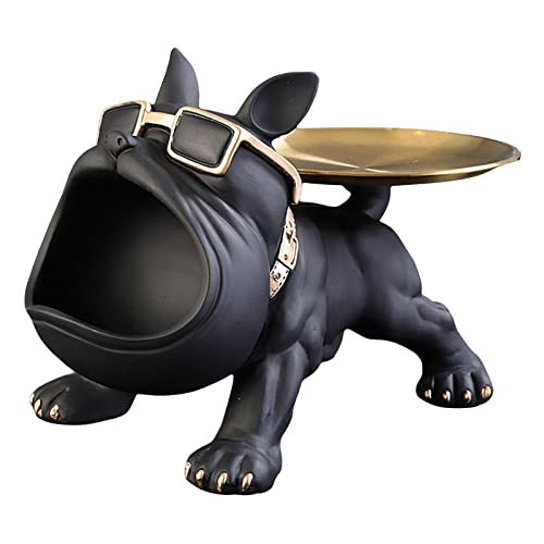 F Fityle Schreibtischablage aus Kunstharz für Hunde, Statue, Süßigkeiten, Schmuckablage, Modeskulptur, Multifunktions-Schreibtisch, Kleinigkeiten, Behälter für, Schwarz F Fityle Schreibtischablage aus Kunstharz für Hunde, Statue, Süßigkeiten, Schmuckablage, Modeskulptur, Multifunktions-Schreibtisch, Kleinigkeiten, Behälter für, Schwarz von F Fityle