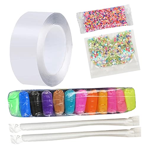 F Fityle Transparentes Nano-Klebeband, Abnehmbarer 12-Farbton, Ungiftige DIY Handwerksmaterialien für selbstgemachte Kugeln, 1mm 300cm Pailletten F Fityle Transparentes Nano-Klebeband, Abnehmbarer 12-Farbton, Ungiftige DIY Handwerksmaterialien für selbstgemachte Kugeln, 1mm 300cm Pailletten von F Fityle