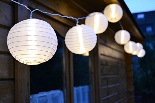 LED LAMPION PARTYLICHTERKETTE 5m WARMWEIßE LEDs 20er LICHTERKETTE LAMPIONS von F-H-S International GmbH