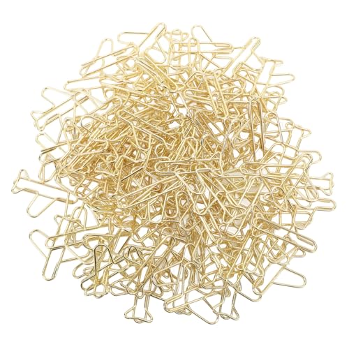 100 Flugzeugförmige Büroklammern – Niedliche Metall Planer Clips Lesezeichen für Schule Büro Dokumentenorganisation (Gold) von F&Y