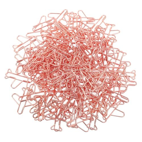 100 Flugzeugförmige Büroklammern – Niedliche Metall Planer Clips Lesezeichen für Schule Büro Dokumentenorganisation (Roségold) von F&Y