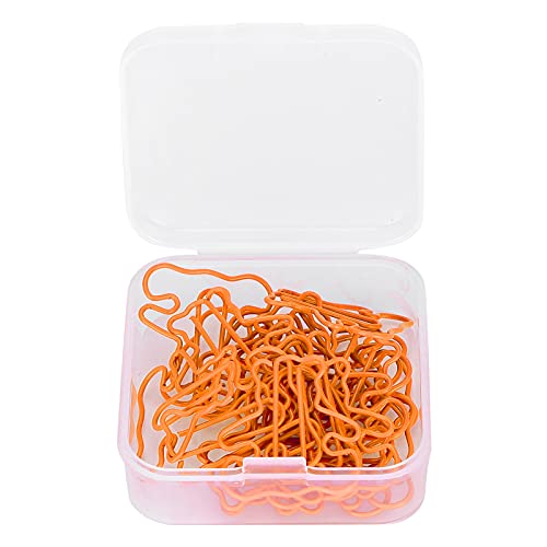 20PCS Mini Bären Büroklammern, Kunststoffbeschichtete Draht Lesezeichen Clips für Dateien Notizbuch Schule Büro (Orange) von F&Y