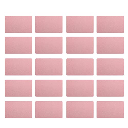 50pcs leere Aluminiumlegierung Name Karten - Farbgravurmetallkarten für die benutzerdefinierte Verwendung (Roségold) von F&Y