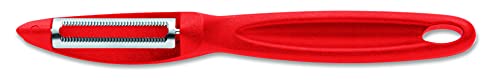 F. DICK Allzweckschäler 18 cm (Gemüseschäler rot, Klinge mit Zackenschliff, auch für Harte Schalen geeignet, Griff Kunststoff) 82522002-03 von F. DICK