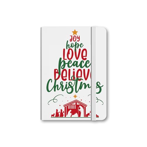 Fratelli Bonella – Taschen-Notizbuch mit festem und elastischem Einband – kleiner Kalender 160 Seiten – Taschenkalender mit grafischem Weihnachtsbaum-Skript von F.LLI BONELLA
