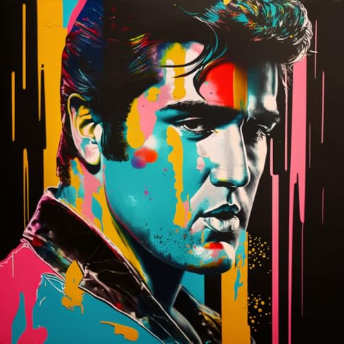F4B Elvis Presley Diamond Painting 40x40cm | Quadratische Strasssteine | Musik | Künstler | Sänger | Hollywood | Paket Erwachsene und Kinder F4B Elvis Presley Diamond Painting 40x40cm | Quadratische Strasssteine | Musik | Künstler | Sänger | Hollywood | Paket Erwachsene und Kinder von F4B