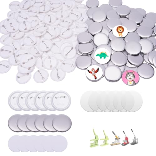 F7F9 200 Sets, 32 mm, Knopfteile, Teile für Knopfmacher, 32 mm, rund, blanko, Knopfnadeln F7F9 200 Sets, 32 mm, Knopfteile, Teile für Knopfmacher, 32 mm, rund, blanko, Knopfnadeln von F7F9