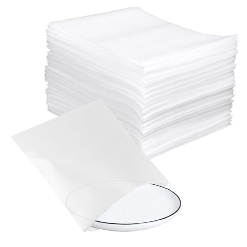 FAAING 100 Stück 25 x 30cm Schaumstoff Beutel, Schaumstoffverpackung Schaumfolie Verpackungsmaterial Umzugsmaterial Verpackungen Kissen Schaumbeutel für Geschirr Verpackung von FAAING