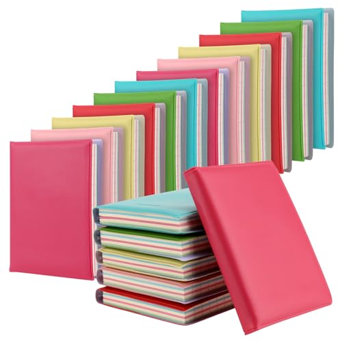 FAAING 18 Stück 8 x 10 cm Mini Notizbuch, 6 Farben 100 Blatt Tragbares Notizbuch Liniert Klein Notizblock mit Lederhülle und bunte Blanko Blätter, kleines Notizbücher für Tagebuch, Memo FAAING 18 Stück 8 x 10 cm Mini Notizbuch, 6 Farben 100 Blatt Tragbares Notizbuch Liniert Klein Notizblock mit Lederhülle und bunte Blanko Blätter, kleines Notizbücher für Tagebuch, Memo von FAAING