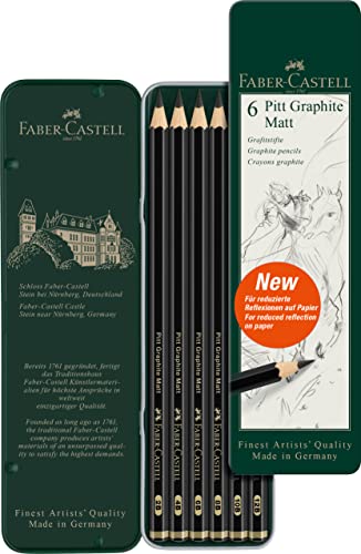 FABER-CASTELL 115207 - Bleistifte Set Pitt Graphite Matt, 6-teilig, Härtegrade 2B - 12B FABER-CASTELL 115207 - Bleistifte Set Pitt Graphite Matt, 6-teilig, Härtegrade 2B - 12B von FABER-CASTELL