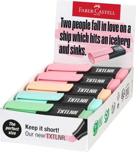 FABER-CASTELL 154211 - Textmarker Set TXTLNR, 10 Pastell Marker für Kinder und Erwachsene FABER-CASTELL 154211 - Textmarker Set TXTLNR, 10 Pastell Marker für Kinder und Erwachsene von FABER-CASTELL