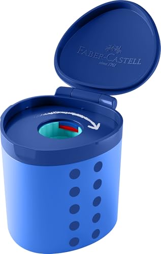 FABER-CASTELL 181790 - Spitzdose Grippy mit Schneidschutz, blauer Anspitzer mit Behälter FABER-CASTELL 181790 - Spitzdose Grippy mit Schneidschutz, blauer Anspitzer mit Behälter von FABER-CASTELL